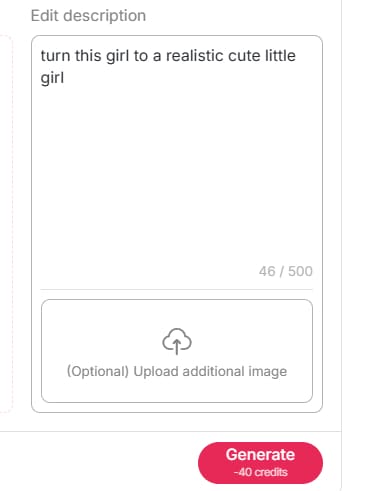 Type in a prompt to create an AI-generated image of a little girl.