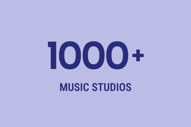 1000+ music studios.
