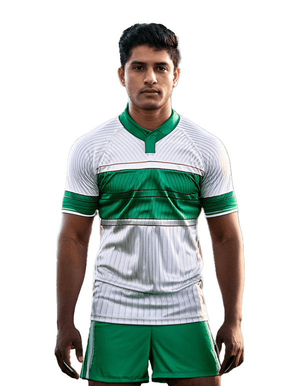 Player standing for camera.