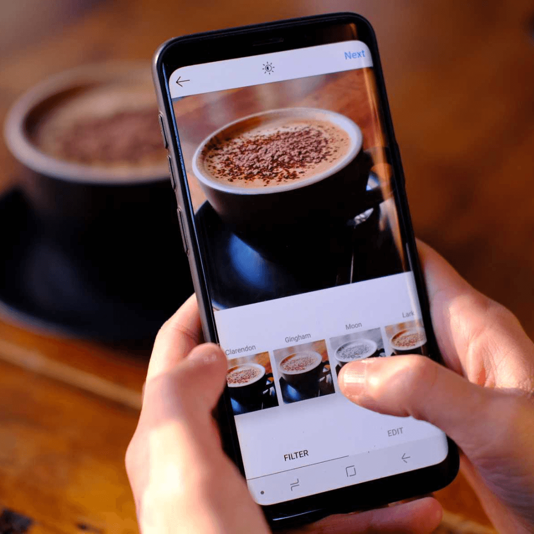 Person demonstrating a step-by-step guide on how to create carousel on Instagram.
