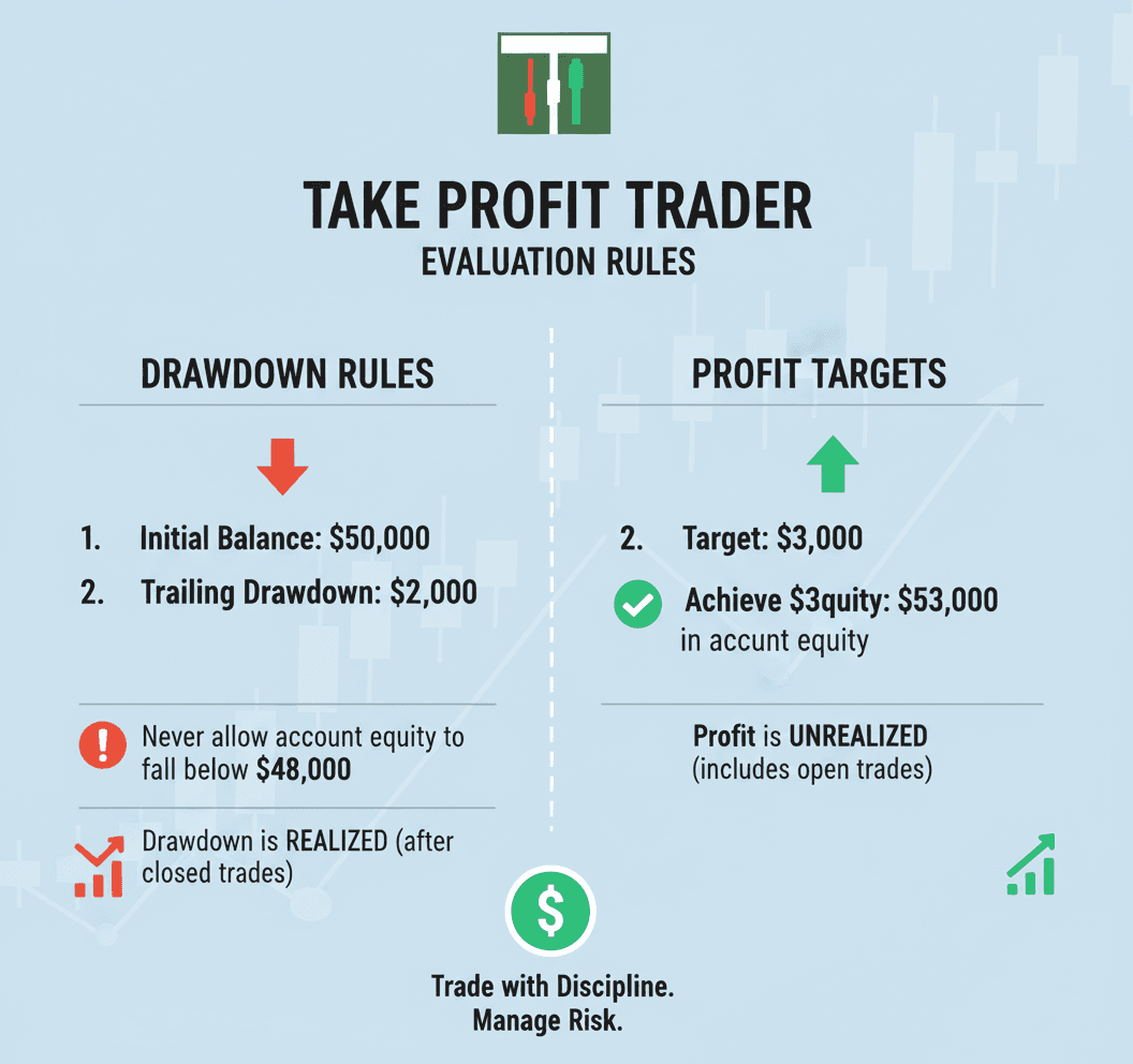 Take Profit Trader Drawdown Rules Infographic