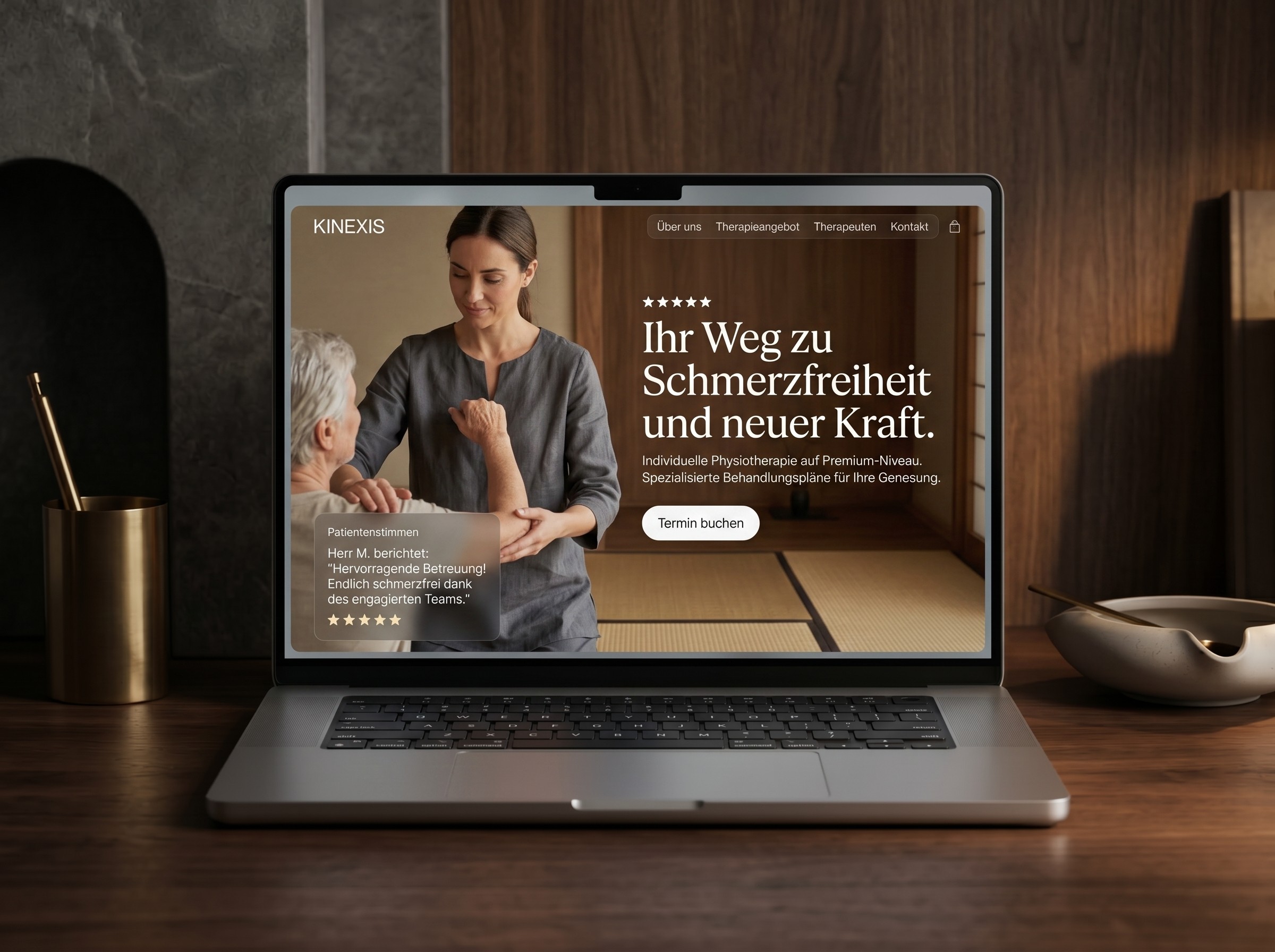 Moderne Physiotherapie Website in Mannheim mit mobilem UX Design
