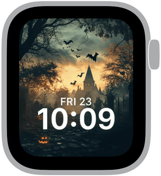 an apple watch face from the halloween horror collection