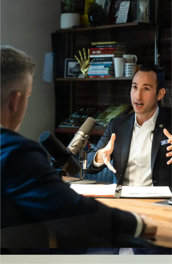 Brandon talking in podcast