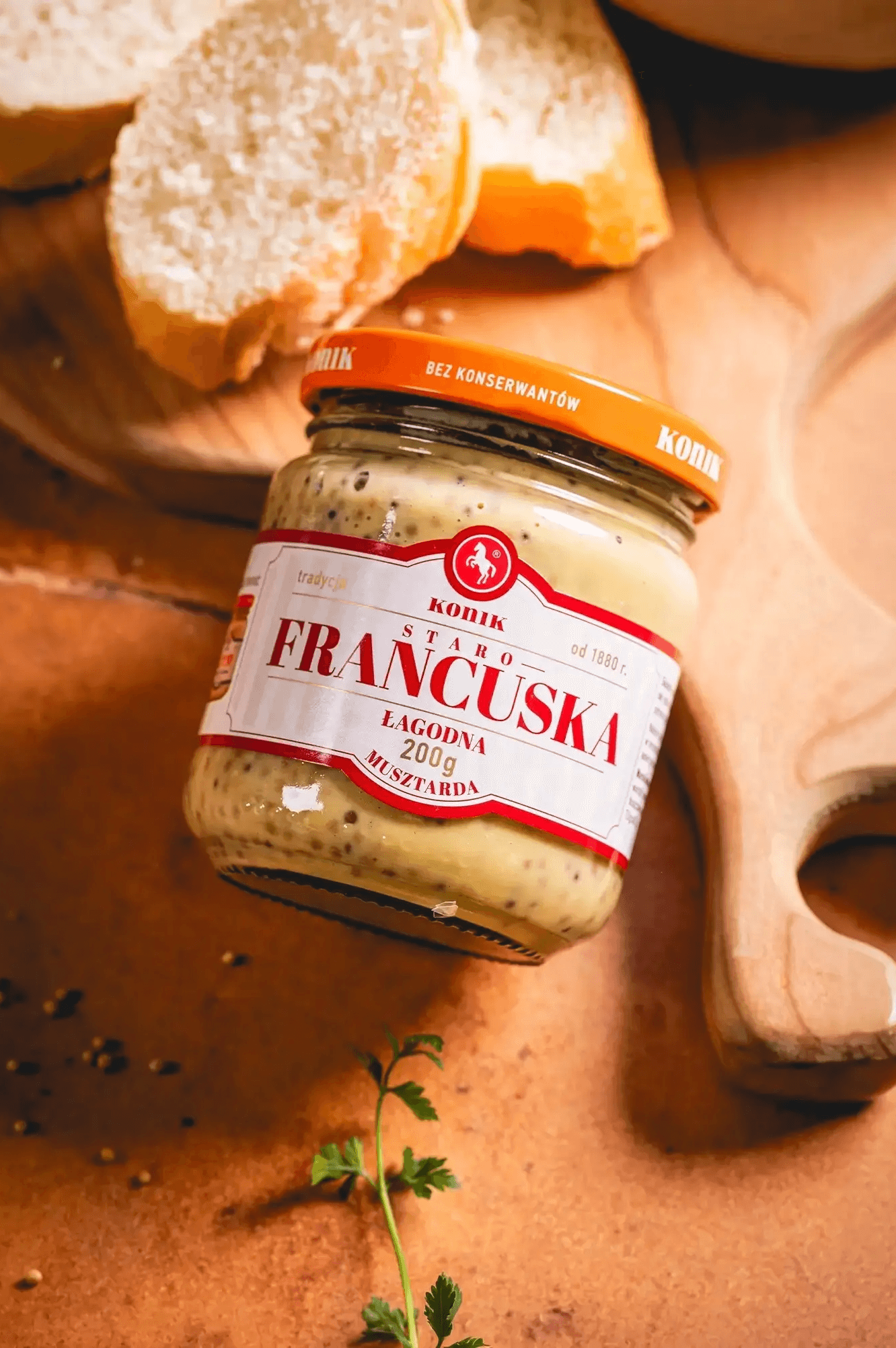 Słoik Musztardy Starofrancuskiej Konik