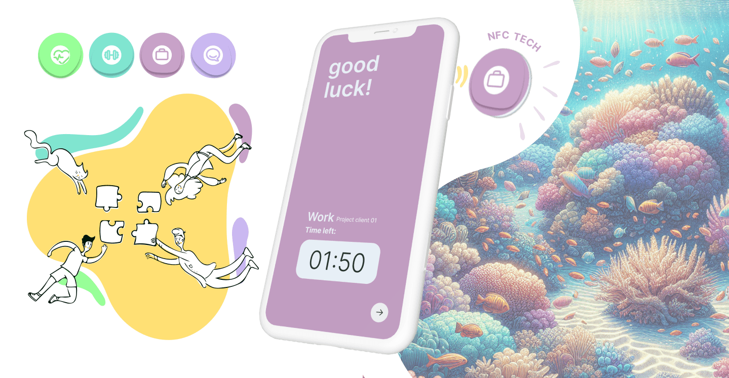 Phone showing Bloomy UI