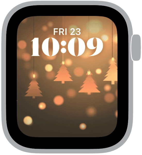 an apple watch face from the christmas gradients collection