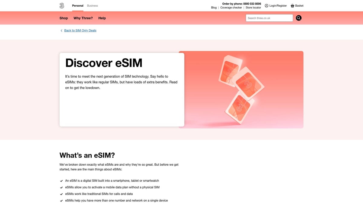 7 Best Pay As You Go eSIM Options for 2025 Travelers - Three UK Pay As You Go eSIM