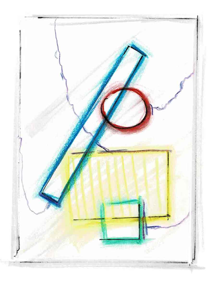 Concept sketch for the ‘Lichtwerk’ lamp