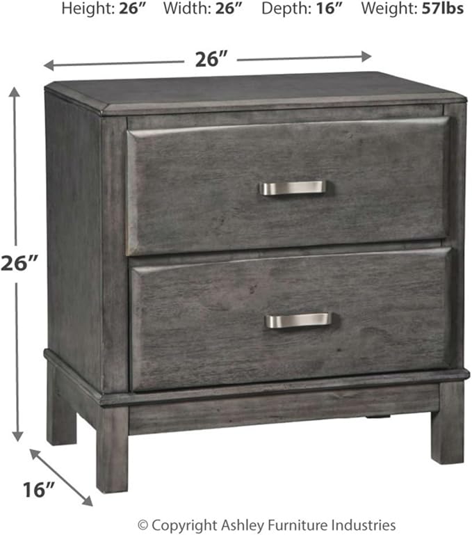 Elegant caitbrook nightstand with ample storage space and a timeless design.