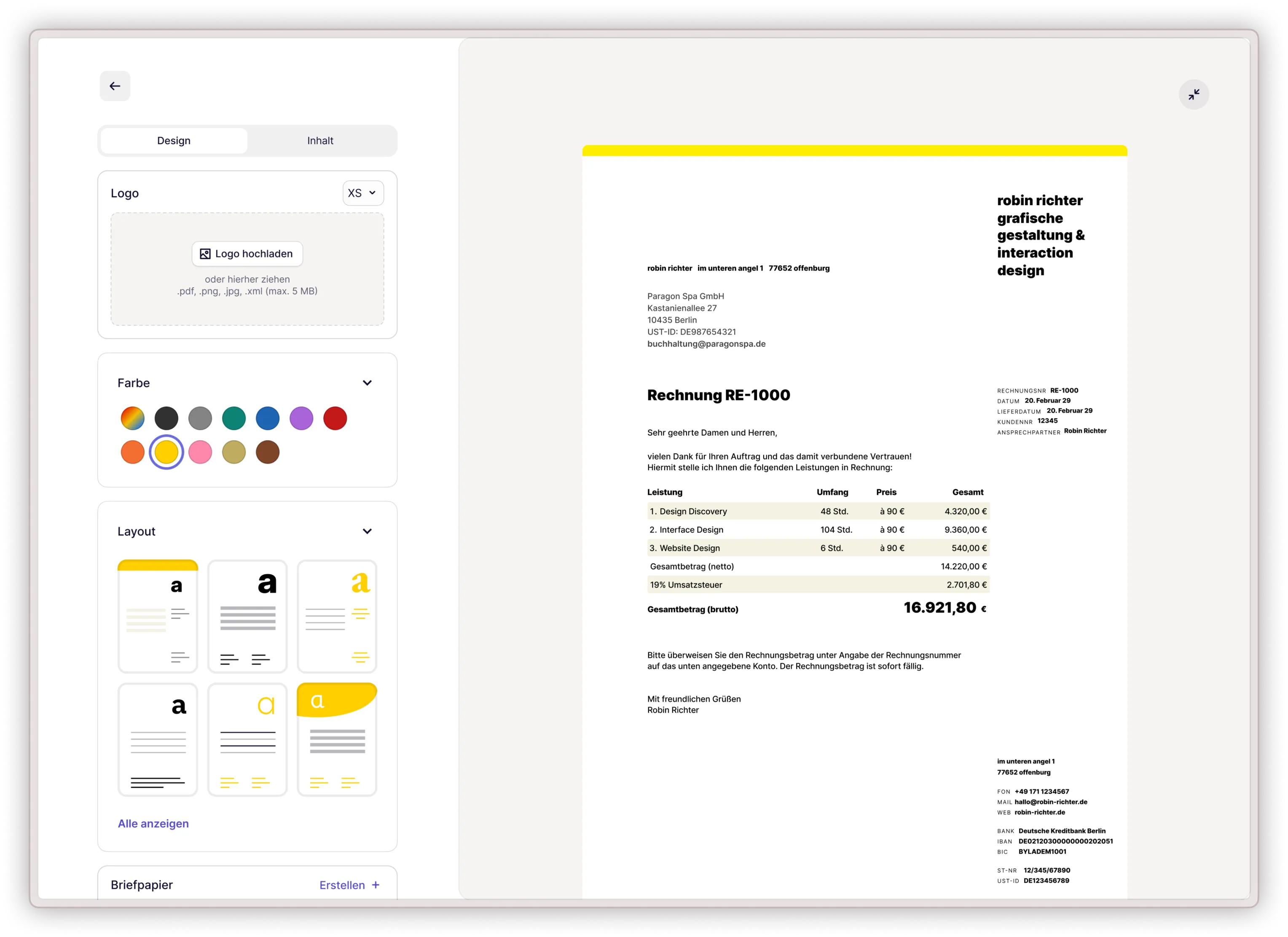 Mit sevdesk schreibst du deine Rechnungen in wenigen Klicks – professionell, im eigenen Design und rechtssicher.