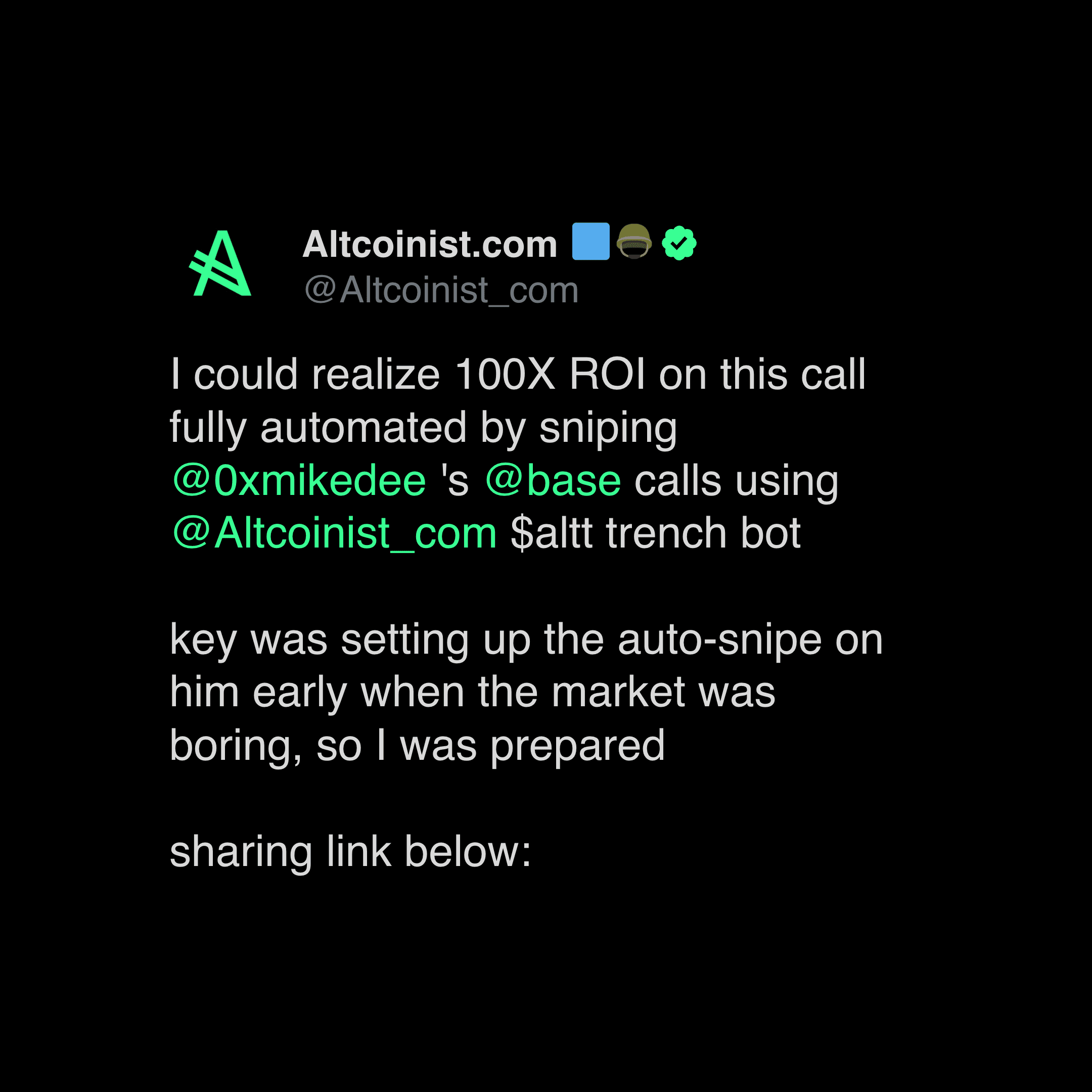 Twitter testimonial screenshot