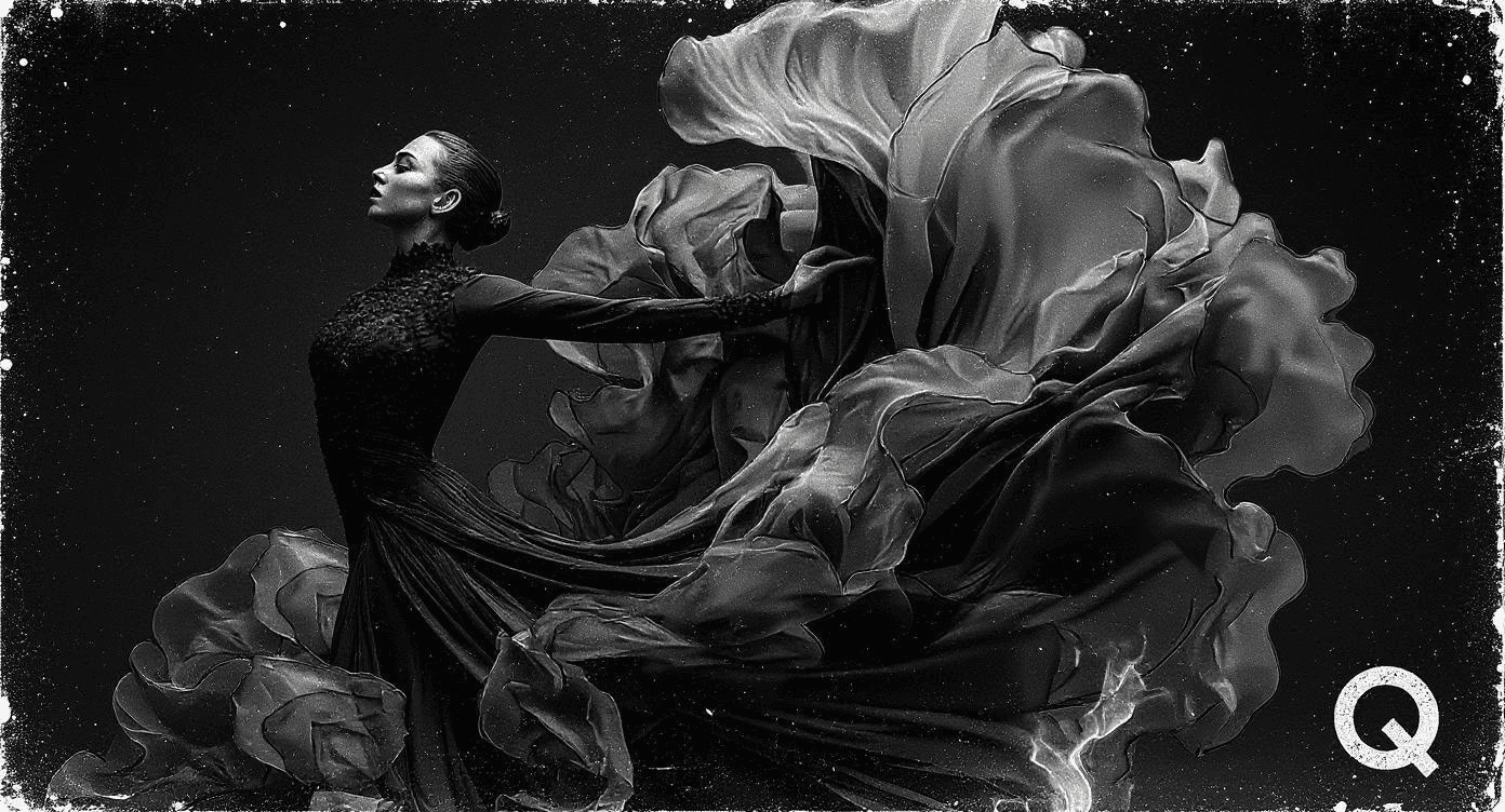 Elegant black and white artistic background image used across Quickie Studio’s site. Symbolizing creativity, motion, and timeless design.