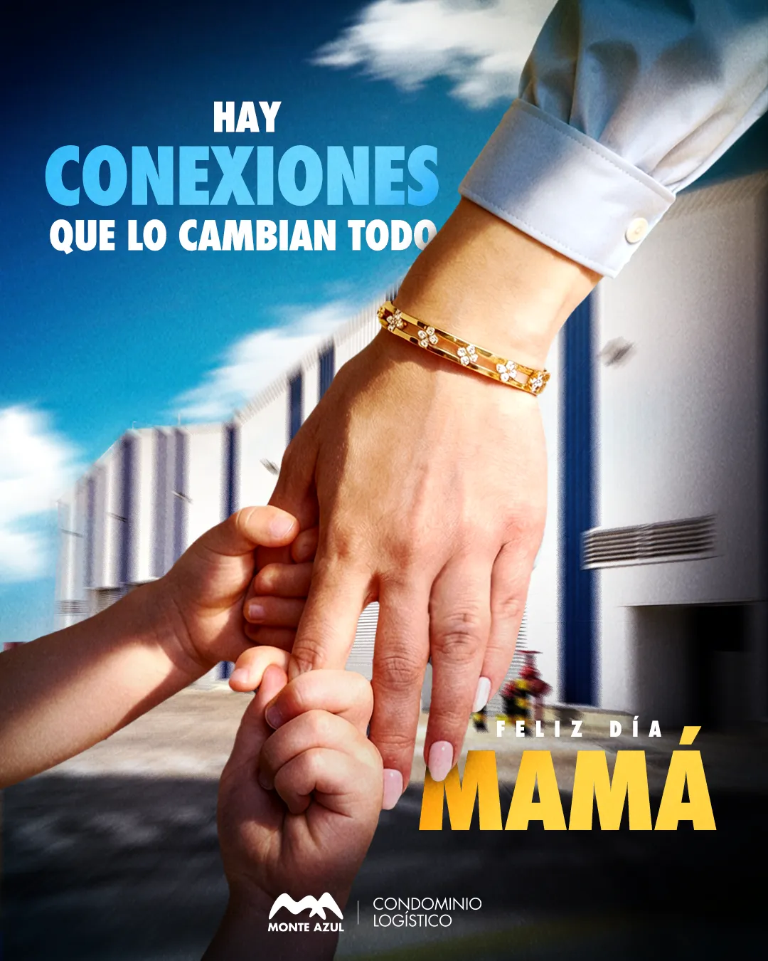 Mano de una madre sosteniendo la de su hijo
