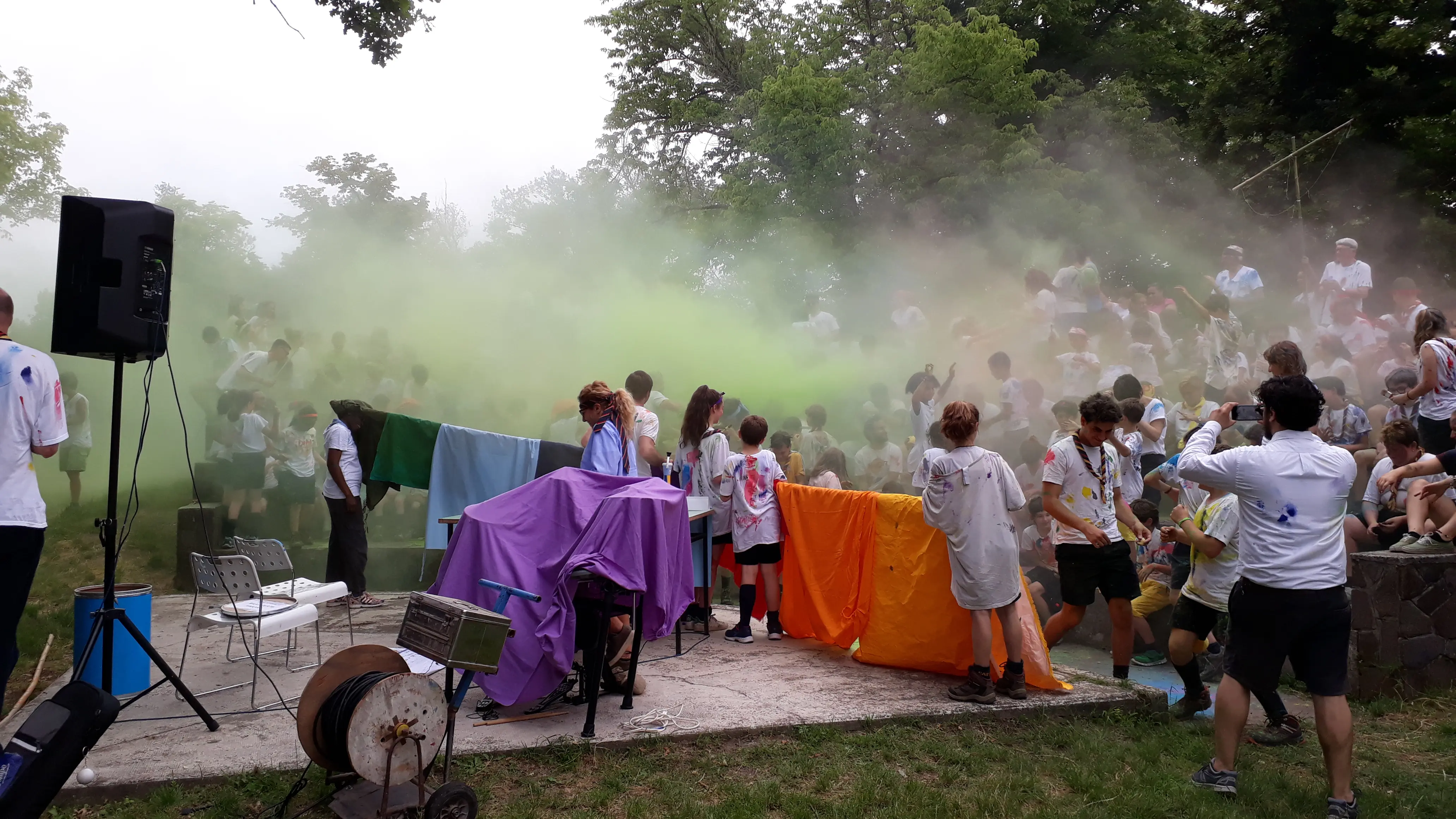 Scout alla chiusura del 2017 alla Colonia Caccialanza