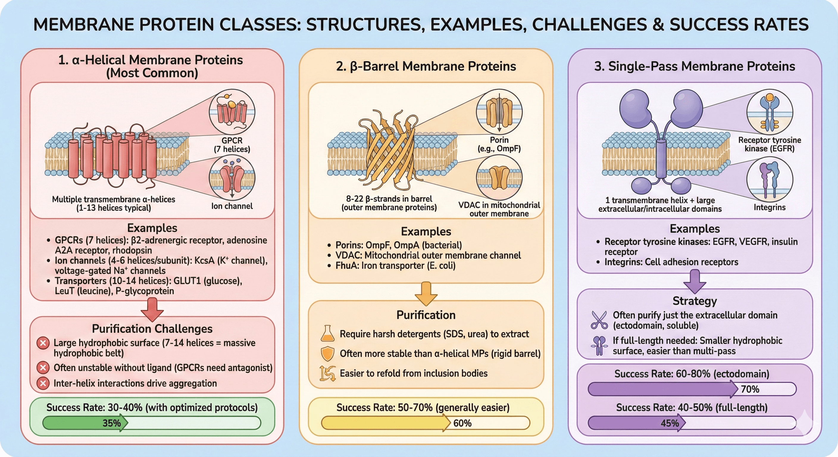Diagram Showcasing Membrane Protein Classes