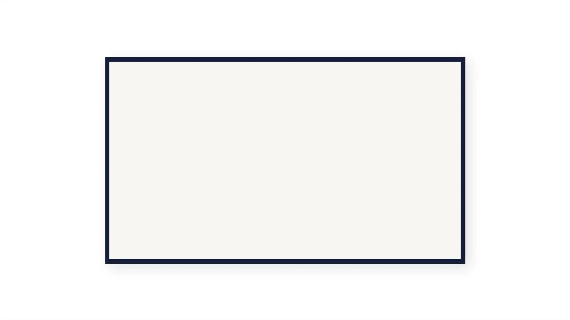Ein graues Rechteck mit einem dunkelblauen Rahmen.