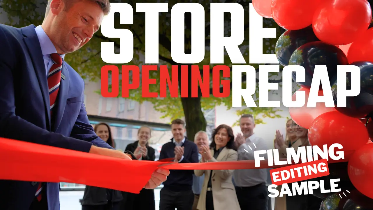 Event videography showcasing store opening and brand experience