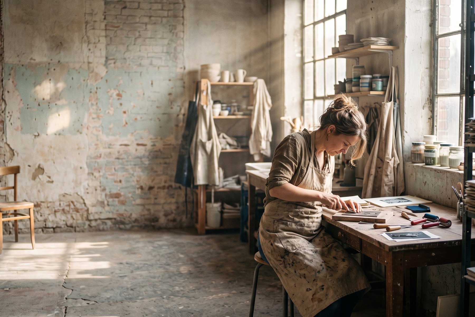 The studio on an open evening