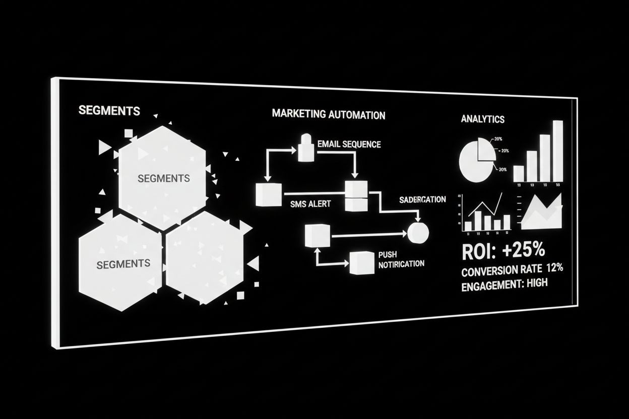 CRM interface with segments and automation