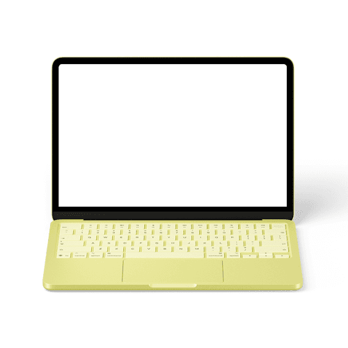 MacBook Neo mockup citrus front