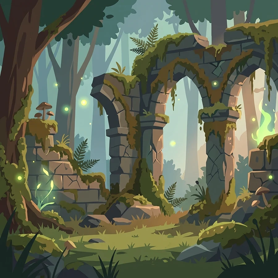 Mossy Ruins Background trait