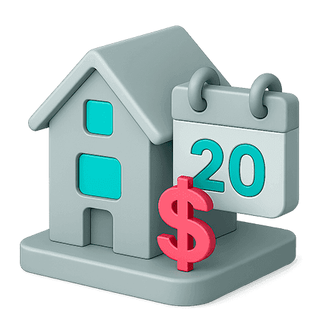 3D house-shaped calendar with a teal