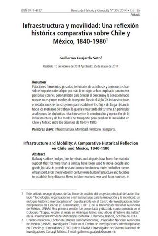 Infraestructura y movilidad: una reflexión histórica comparativa sobre Chile y México, 1840-1980