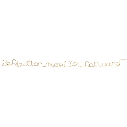 perfection moves you forward with typography made of a kind of a yellow wire