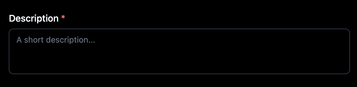 Description field