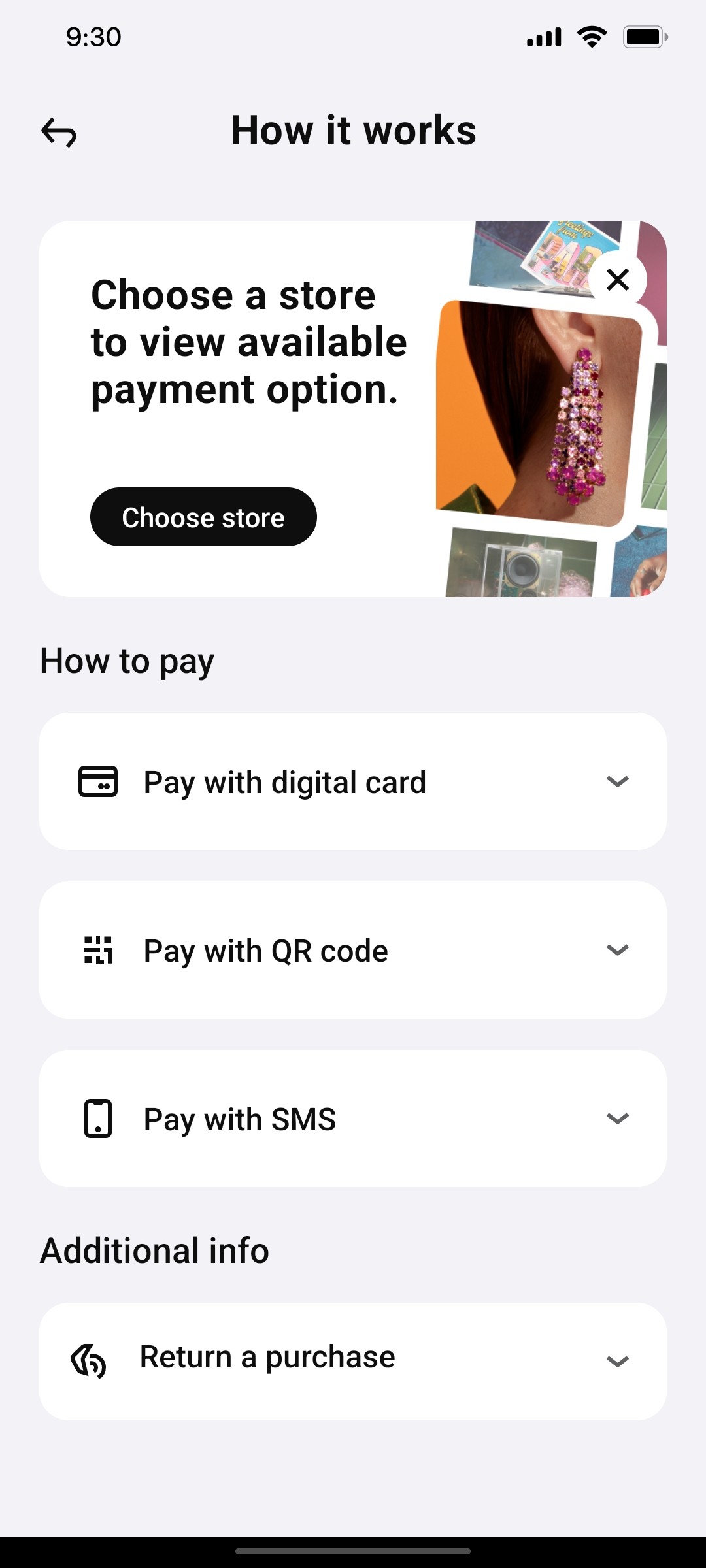 Klarna How To Pay Page Screen