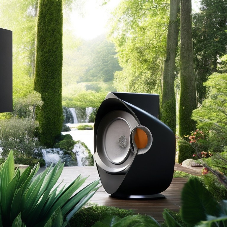 Futuristic Speaker in nature