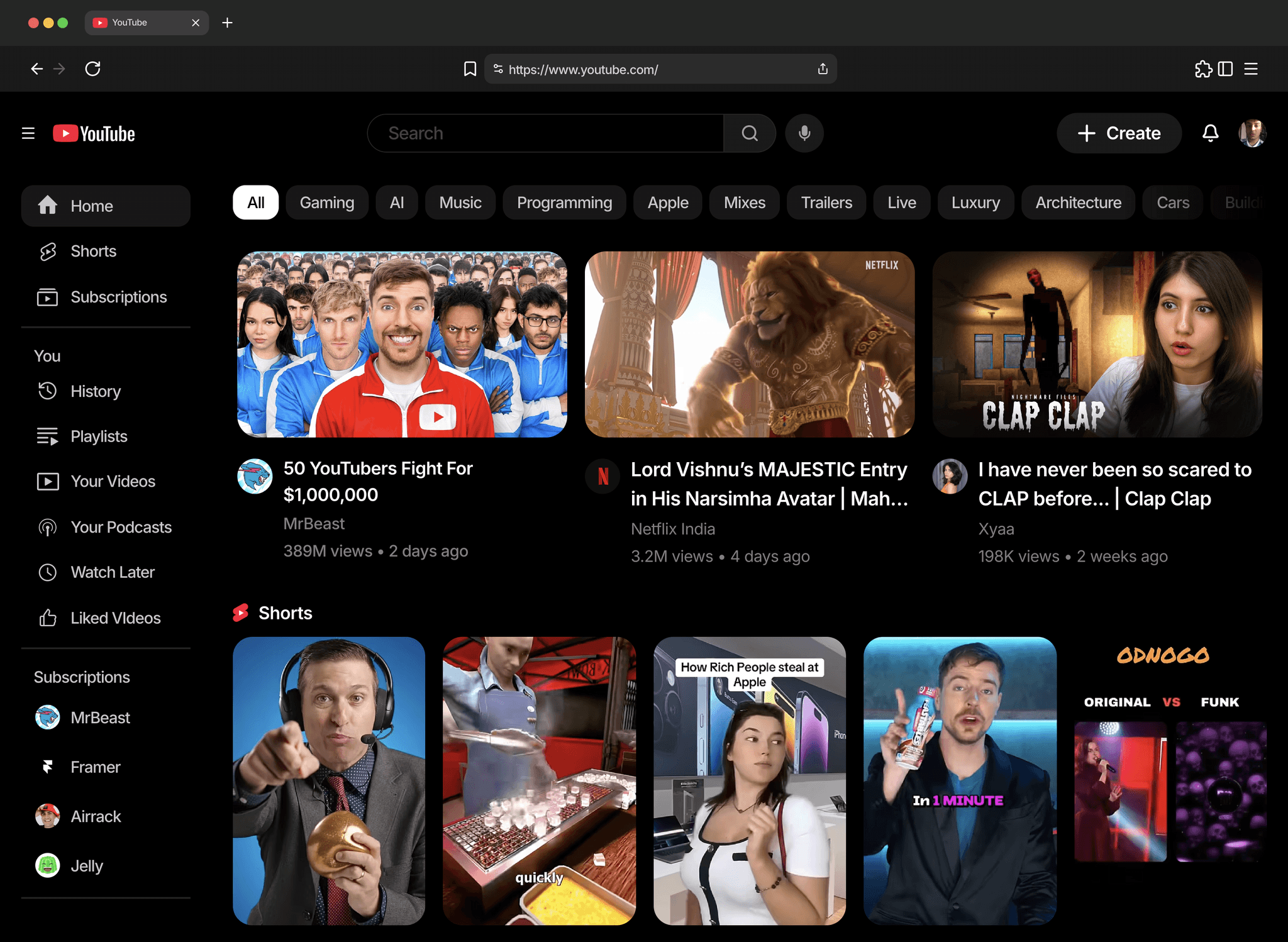 YouTube Mockup
