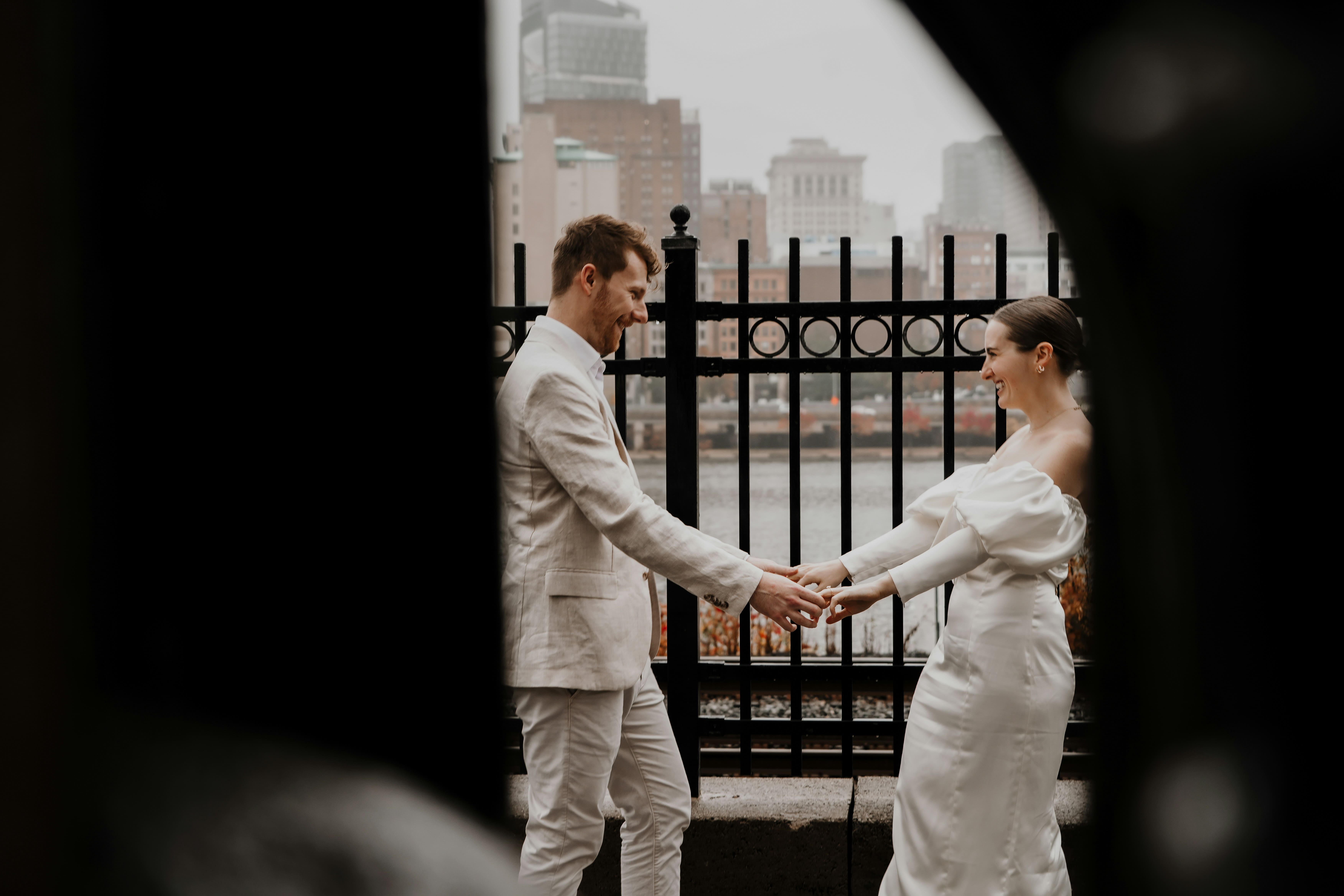 bride and groom wedding day