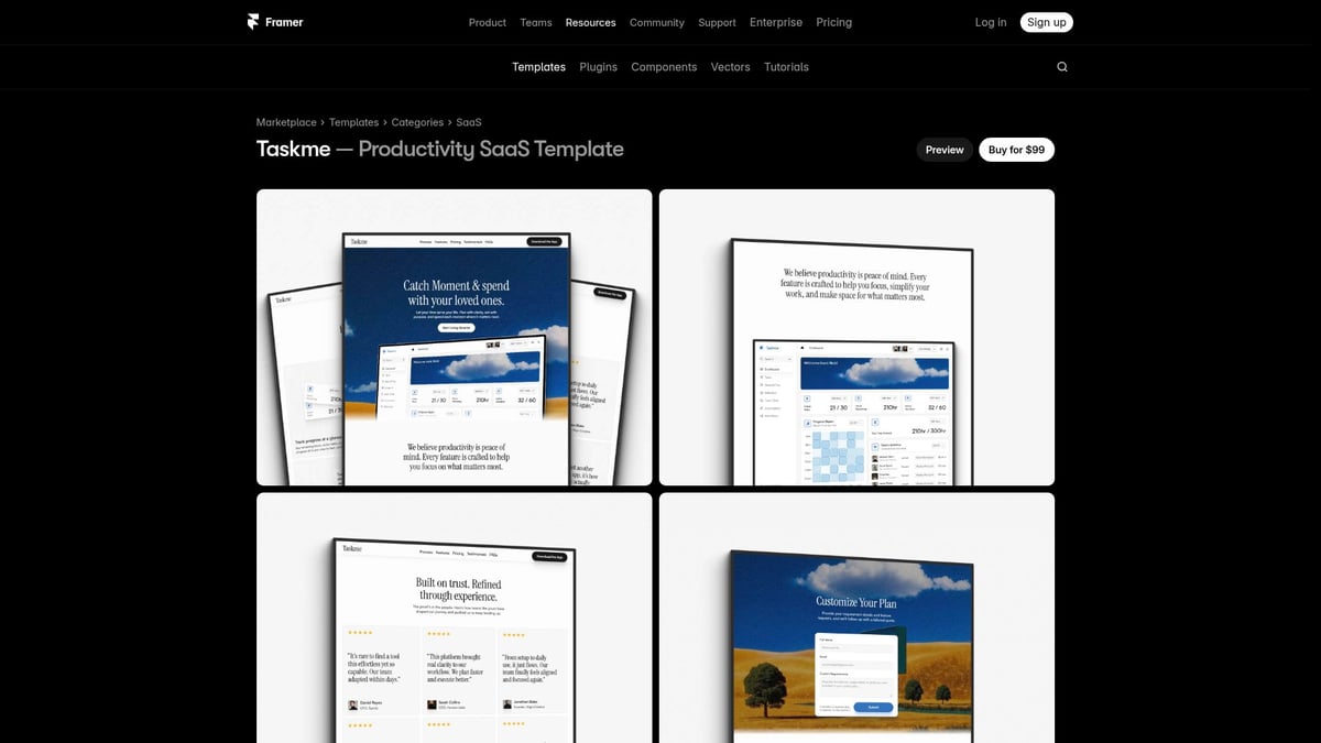 7 Idées De Template Framer À Essayer Absolument En 2026 - Taskme