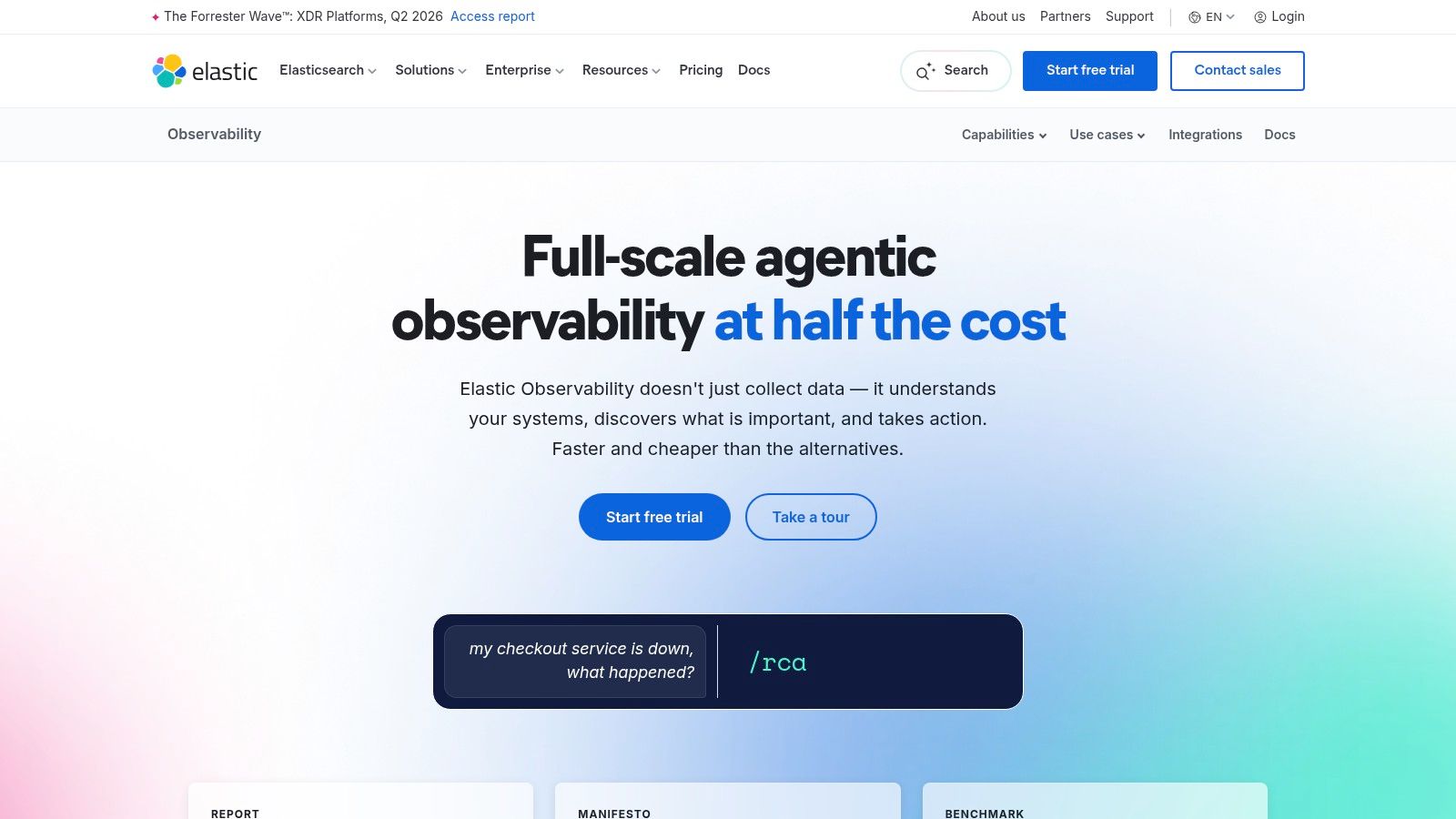 Elastic Observability (Elastic Stack: Elasticsearch, Logstash, Kibana)