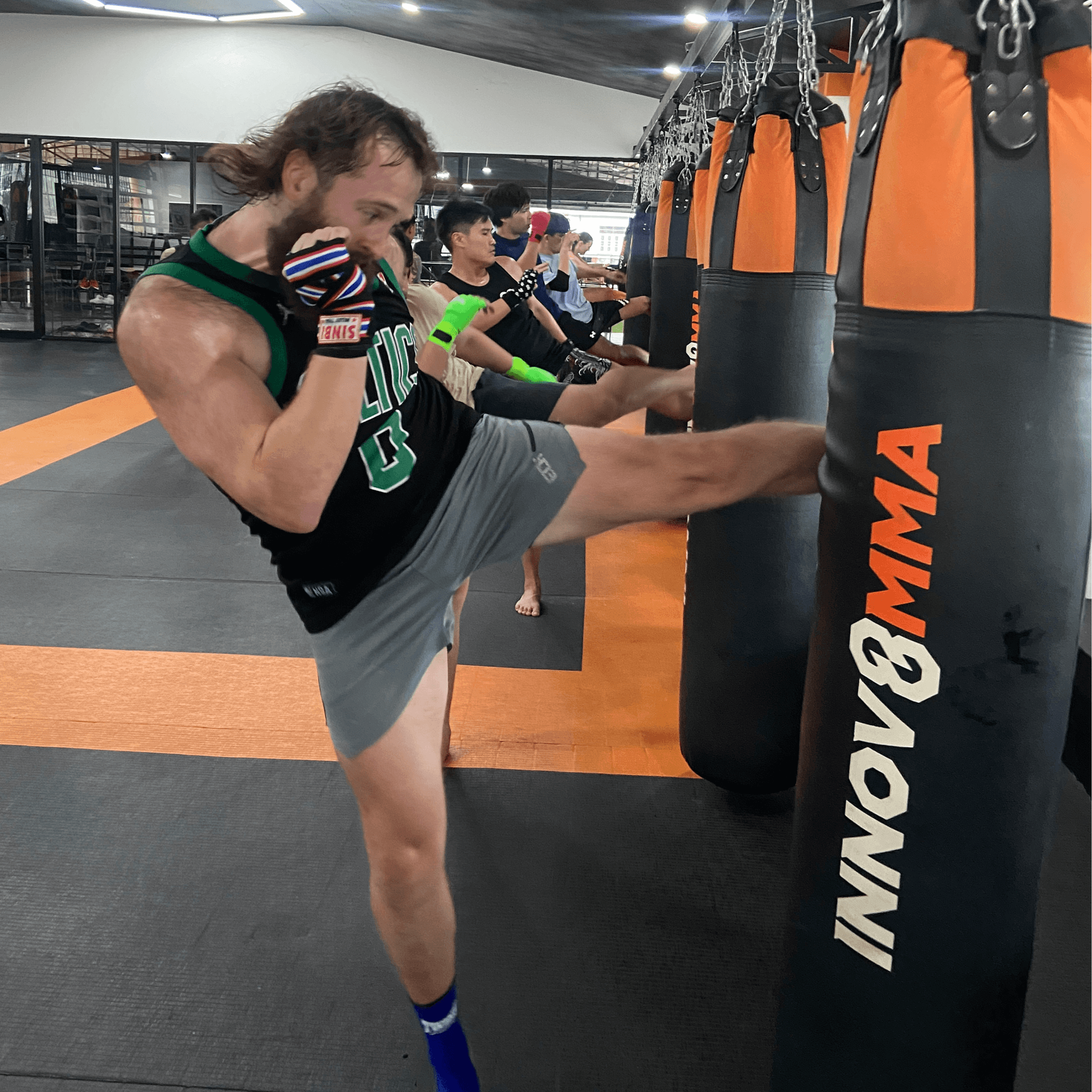 Bag work at INNOV8 MMA