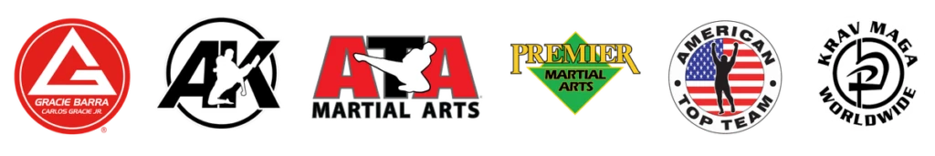 Martial arts school logos