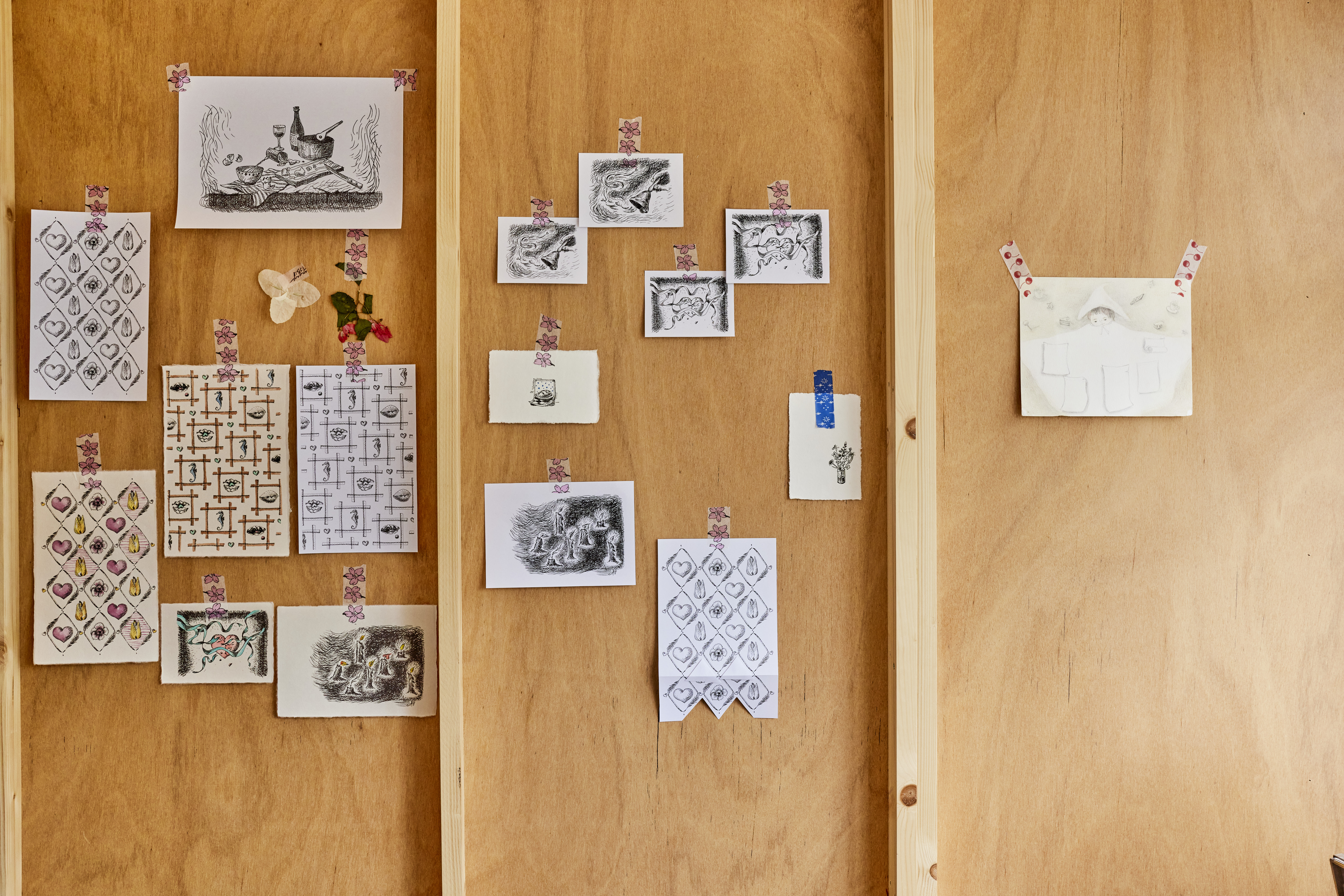 a purple ball of rope on a white background