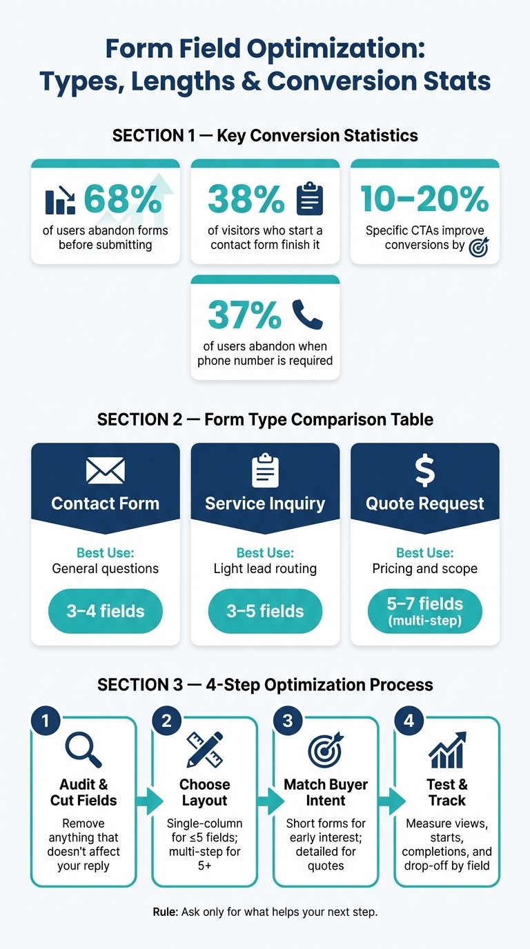 Form Field Optimization: Types, Lengths & Conversion Stats