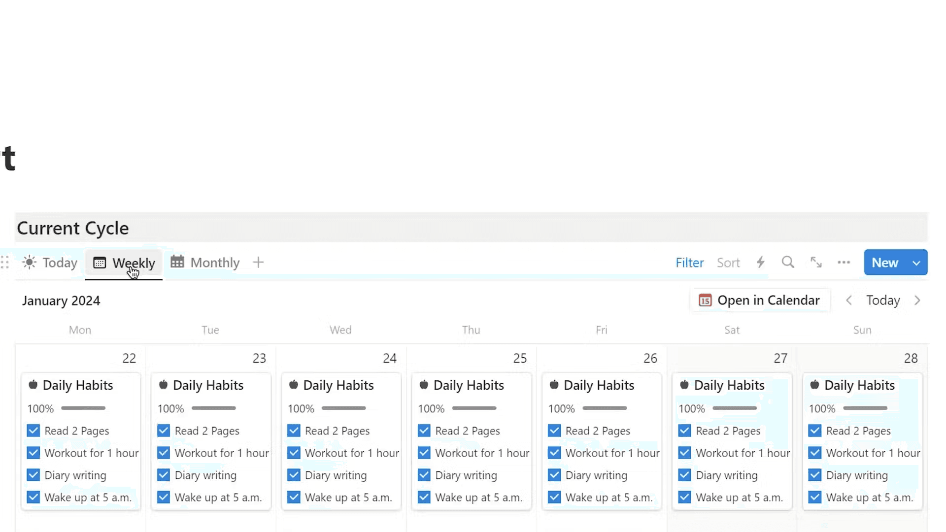 Image of habit performance