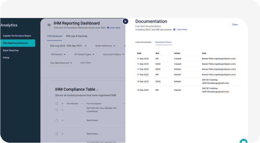 A screenshot of a digital interface showing text fields and a table with data on the right side.