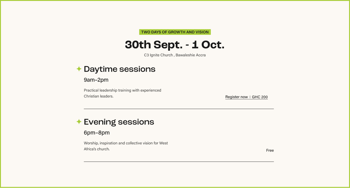 Event sessions