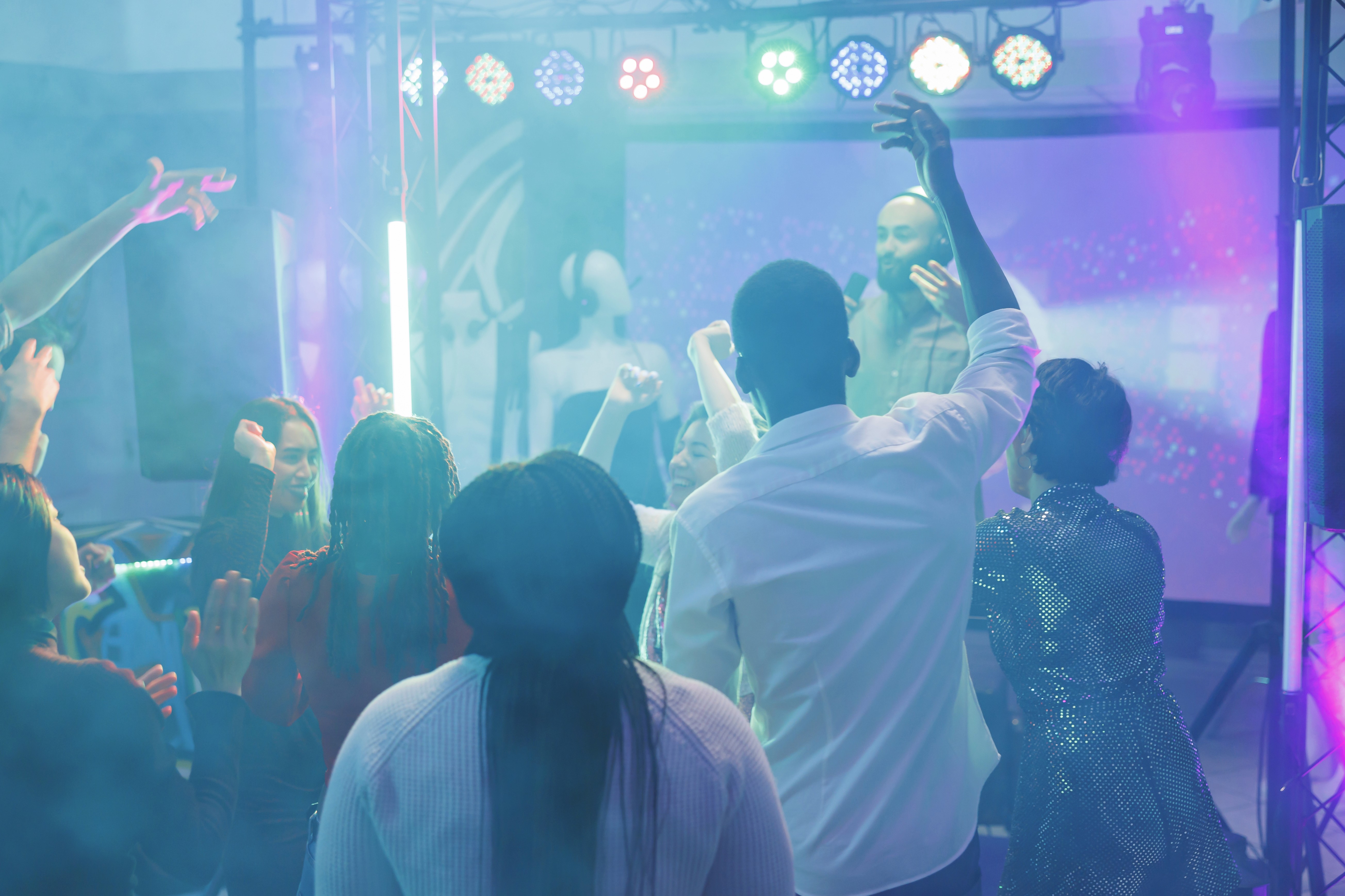 Partygoers at nightclub