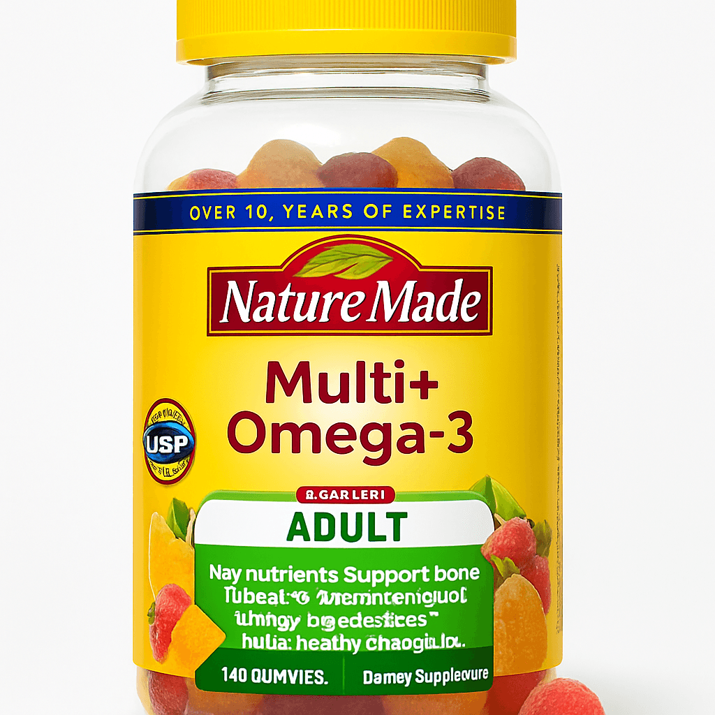 Nature Made Multivitamin + Omega-3 Gummies for Adults, 140 Count