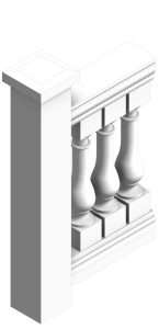 Architectural Mall 7x43 railing Revit 2020