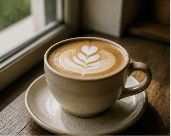 Cappuccino with latte art