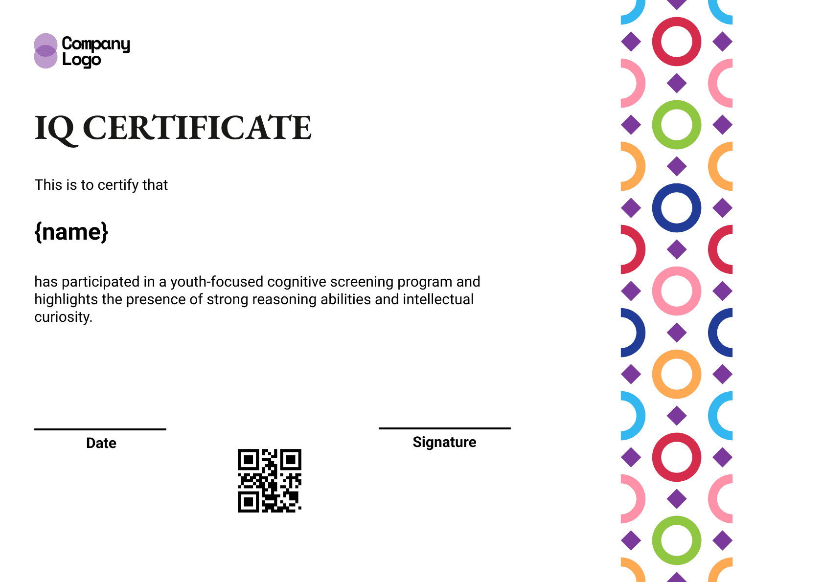 Wauld - Professional and attractive green recognition badge template