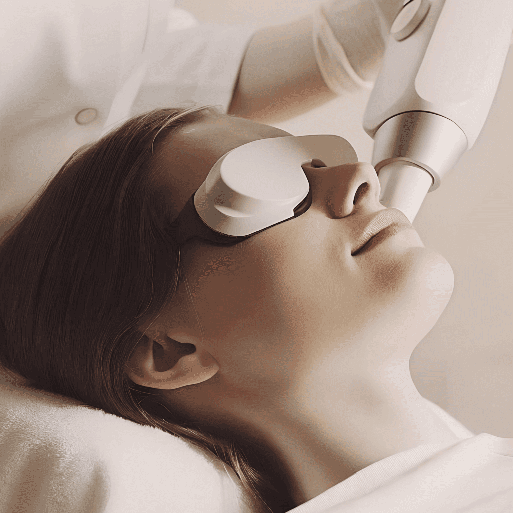 Laser Skin Rejuvenation Being Performed