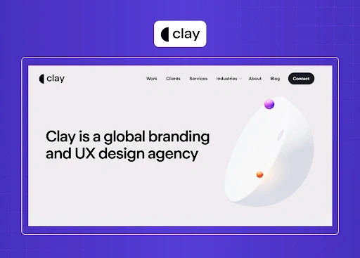 Global branding and UX design agency homepage featuring minimalist design, strategy, and digital experience services.